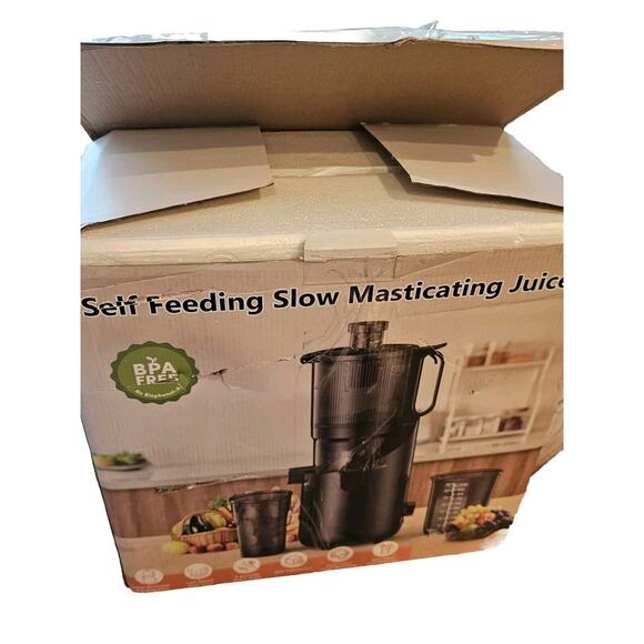 Cold Press Juicer, Amumu Slow Masticating Machine Large Feed Chute 250 Watt - Picture 6 of 7